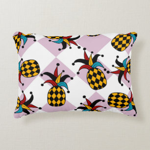 Stilisierte Ananas. Hut und Rhombus Harlequin. See Dekokissen
