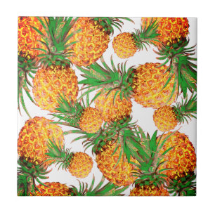 Stilisierte Ananas Pattern Yummy Fliese
