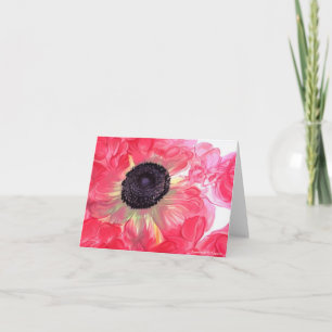 Stilisierte Anemone Note Card Karte