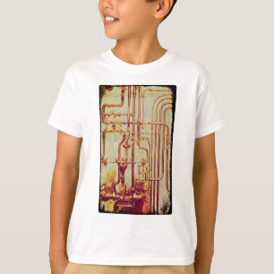 Stilisierte antike Wandrohre T-Shirt