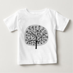 Stilisierte Blume Tree - Hellgrau Baby T-shirt