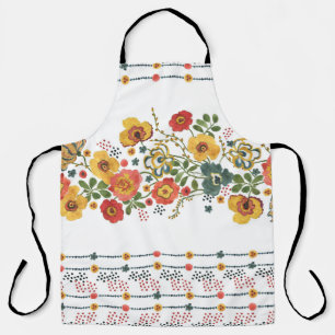 Stilisierte Blüte: Aquarell Nahtloses Design. Schürze
