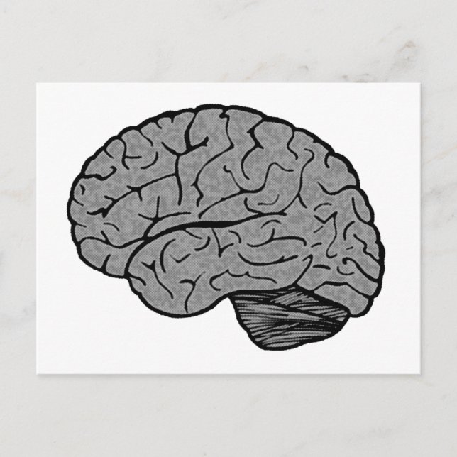 Stilisierte Brain Postcard Postkarte (Vorderseite)