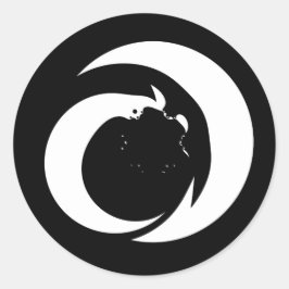 Stilisierte Buchstaben "A" Monogram Art Runder Aufkleber