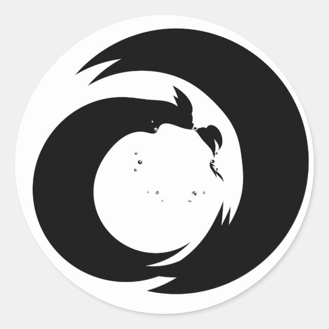 Stilisierte Buchstaben "A" Monogram Moderne Kunst Runder Aufkleber (Vorderseite)