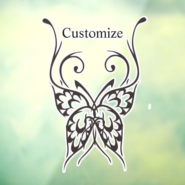Stilisierte Butterfly Tattoo Thunder_Cove  Fensteraufkleber (Blatt 3)