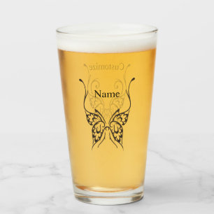 Stilisierte Butterfly Tattoo Thunder_Cove Glas