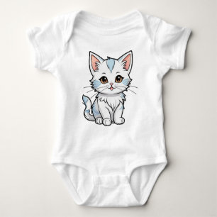 Stilisierte Cat Cartoon Line Art Design-52316 Baby Strampler