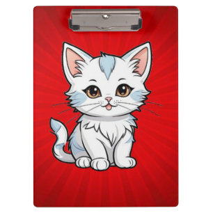 Stilisierte Cat Cartoon Line Art Design-52316 Klemmbrett
