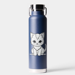 Stilisierte Cat Kitten Line Art Design-52315 Trinkflasche