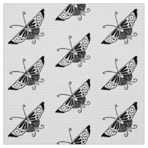 Stilisierte Deko Butterfly, Black and White Stoff