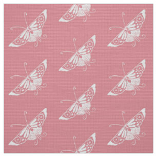 Stilisierte Deko Butterfly, Muschel Pink Stoff