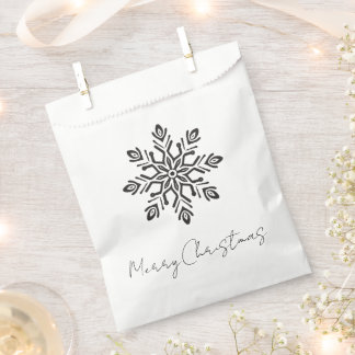 Stilisierte einfache Retro-Frohe Weihnachten-Schne Geschenktütchen