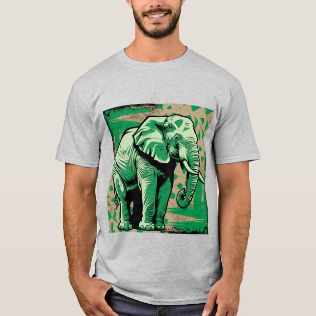 Stilisierte Elefant T-Shirt (Vorderseite)