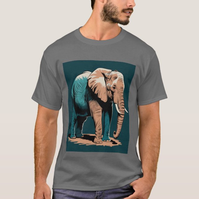 Stilisierte Elefant T-Shirt (Vorderseite)
