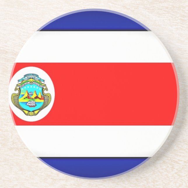 Stilisierte Fahne Costa Rica Getränkeuntersetzer (Vorne)