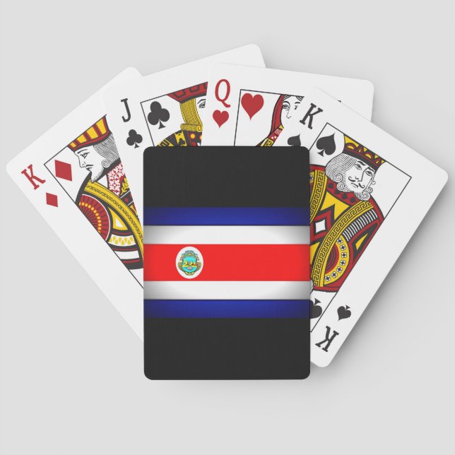Stilisierte Fahne Costa Rica Spielkarten (Rückseite)