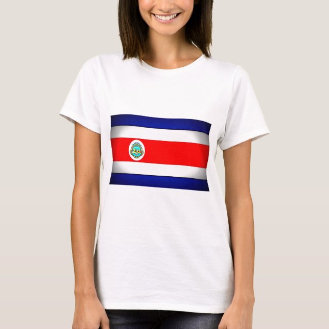 Stilisierte Fahne Costa Rica T-Shirt (Vorderseite)