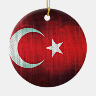 Stilisierte Flagge der Türkei Keramik Ornament