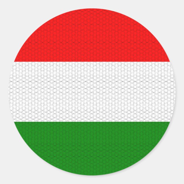 Stilisierte Flagge Ungarns Runder Aufkleber (Vorderseite)