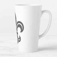 "Stilisierte Fleur-de-lis" Latte-Tasse