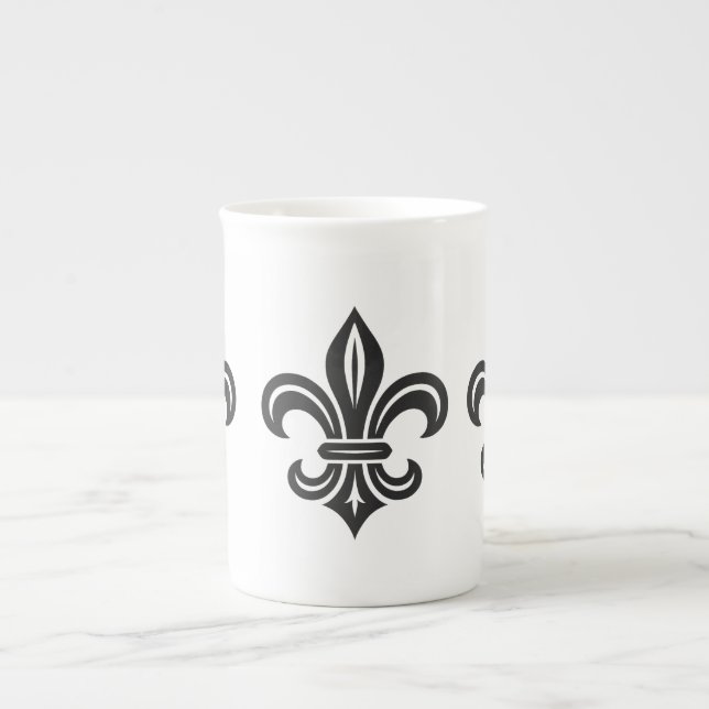 "Stilisierte Fleur-de-lis" Spezialtasse Prozellantasse (Vorderseite)