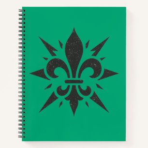 "Stilisierte Fleur-de-lis" Spiralblock Notizbuch