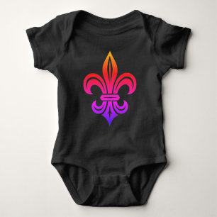 "Stilisierte Fleur-de-lis" T-Shirt Baby Strampler