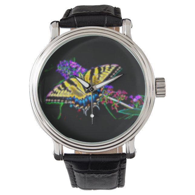 Stilisierte Frack Butterfly Armbanduhr (Vorderseite)