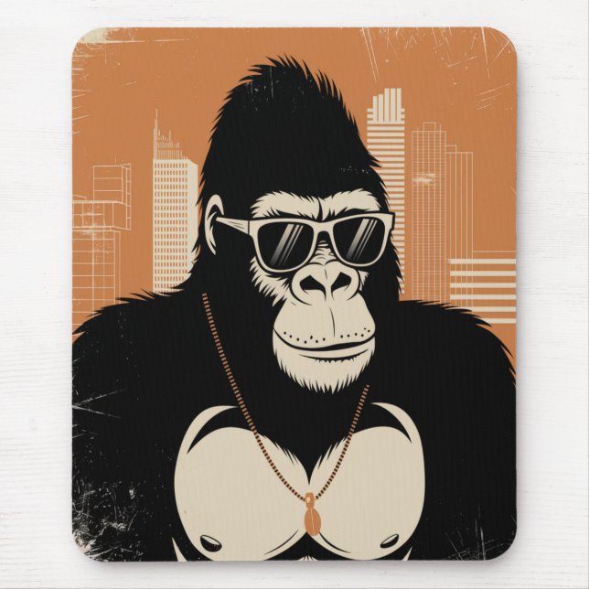 Stilisierte Gorilla Mousepad (Vorne)