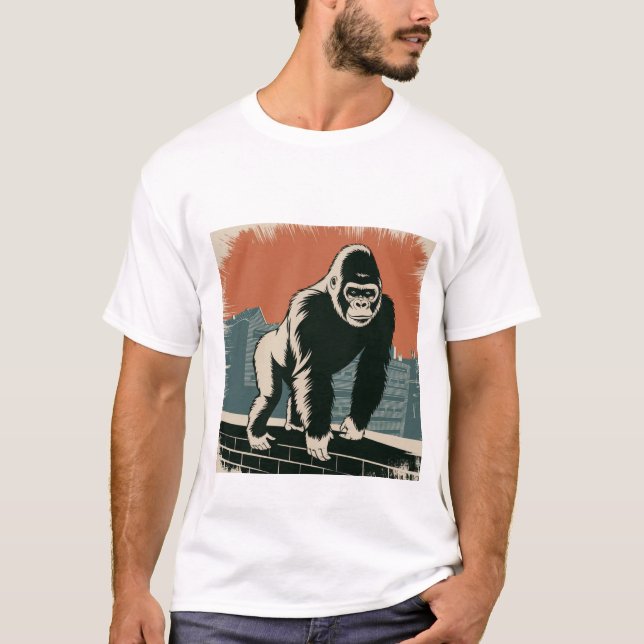 Stilisierte Gorilla T-Shirt (Vorderseite)
