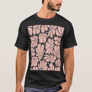 Stilisierte große Blüten, nahtlose Blumenmuster. T-Shirt