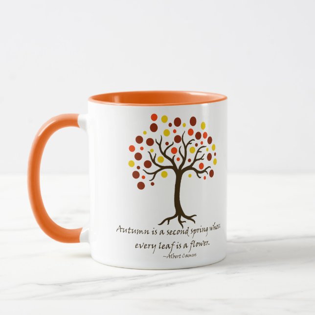 Stilisierte Herbstbaume; Herbst ist ein zweiter Fr Tasse (Links)