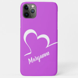 Stilisierte Herz-individuelle Name- und Farbtelefo Case-Mate iPhone Hülle