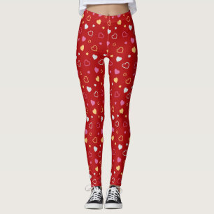 Stilisierte Herzen Muster 2 Leggings