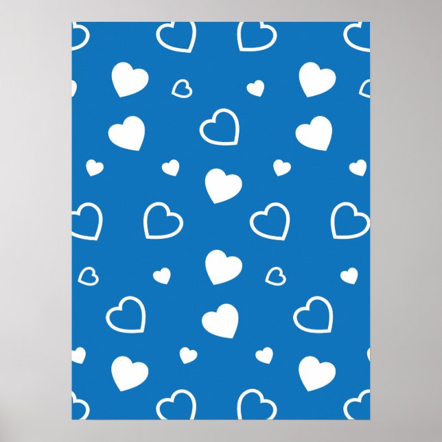 Stilisierte Herzen Muster 7 Poster (Vorne)