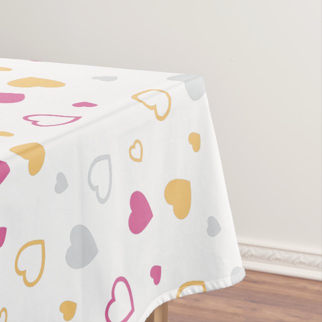 Stilisierte Herzmuster Tischdecke (Beispiel)