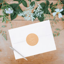 Stilisierte Hochzeit Peach Save the Date