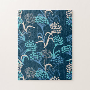 Stilisierte Hydrangea-Blumenmuster - Elegantes Bla