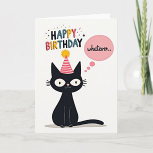 Stilisierte Katzen-Partyhut-Karte Karte