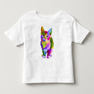 Stilisierte Kitten Prismatic Design-32345 Kleinkind T-shirt