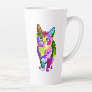 Stilisierte Kitten Prismatic Design-32345 Milchtasse