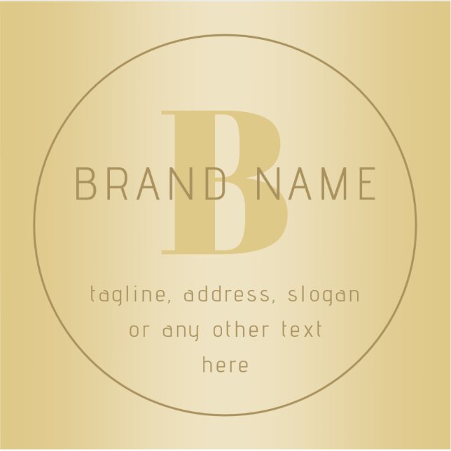 Stilisierte moderne Minimal Gold Rücksendeadresse Aufkleber (Vorderseite)