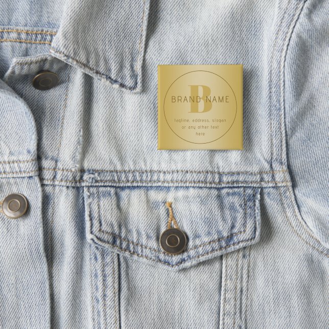 Stilisierte moderne Minimal Gold Rücksendeadresse Button (Beispiel)