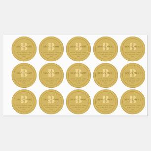 Stilisierte moderne Minimal Gold Rücksendeadresse Etiketten