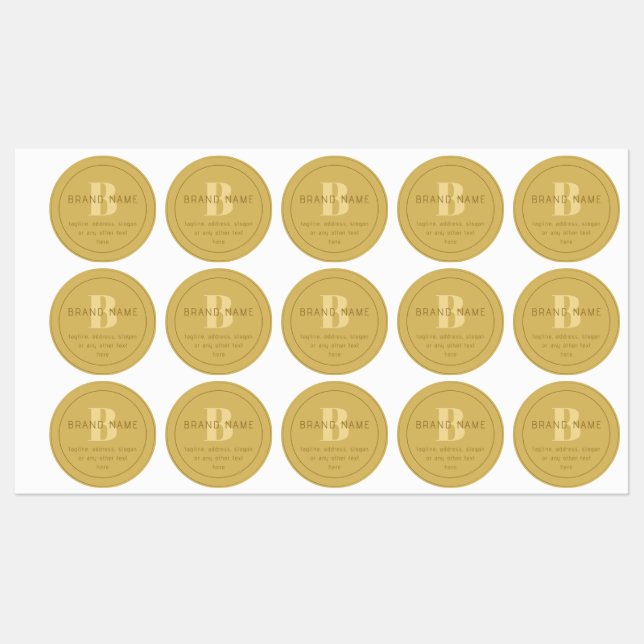 Stilisierte moderne Minimal Gold Rücksendeadresse Etiketten (Blatt)