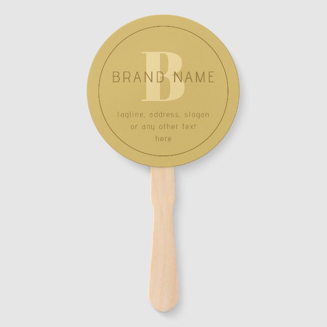 Stilisierte moderne Minimal Gold Rücksendeadresse Fächer (Vorderseite)