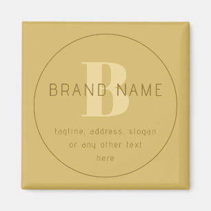 Stilisierte moderne minimalistische Gold-Rücksende Magnet