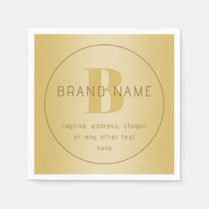 Stilisierte moderne minimalistische Gold-Rücksende Serviette