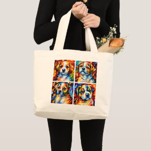 Stilisierte Niedliche Welpen Tote Tasche